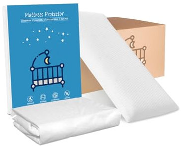 DORMISSIMO Pack Almohada Junior 80X35X6 cm de viscoelástica + 1 Sábanas Protectoras 80X190/200 cm