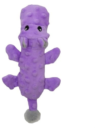 JACK AND VANILLA, Nilpferd-Plüsch-Hundespielzeug, 20,5 cm, Rosa, weich und sicher, ideal für kleine Hunde, REGT zum Spielen an, maschinenwaschbar, attraktives Design, Bubble-Plüschmodell