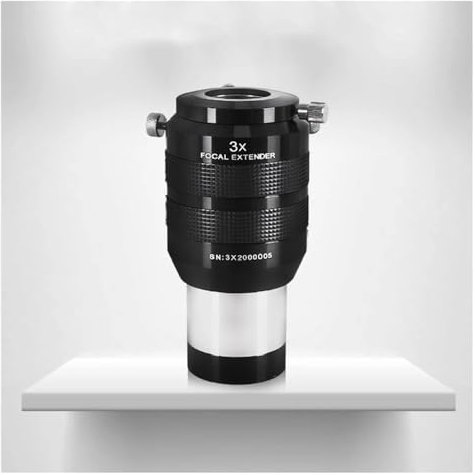 Telescope Accessories 2 Inches 3X Barlow Lens Metal Focal Extender Lens Telescope Accessory 2 Groups 4 Pieces Telescope Eyepiece