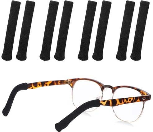 Giantree 4 Paar Brillenbügel Überzug, Brillen Ohrpolster, Rutschfest Brillenbügelpolster Ohrhaken Brille Rutschstopp Brillenbügel Brillen-Zubehör für Sonnenbrillen Brillen Lesebrillen