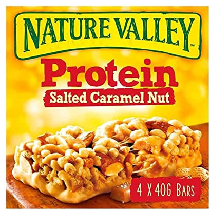 Nature Valley Protein Salted Caramel Nut Bar, 4 x 40g
