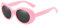 BOZEVON Retrò Occhiali da sole Ovali - Vintage UV400 Occhiali Donna & Uomo Rosa-Nero C5