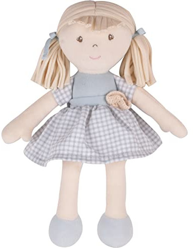 BONIKKA Tikiri Li'l Neva 8565024 Poupée de Chiffon Douillette pour bébé et Enfant à partir de 0 Mois 25 cm