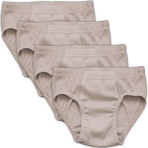 HERMKO 2850 4er Pack Jungen Slip einfarbig aus 100% Bio-Baumwolle mit Dehnbund