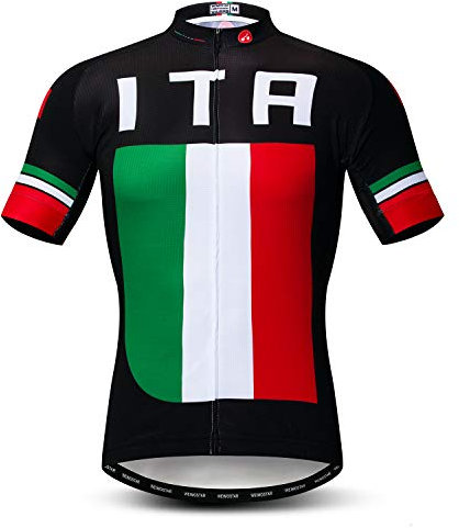 Radfahren Jersey Herren Radfahren Kleidung Fahrrad Jersey Top Mountain Road MTB Jersey Shirt Kurzarm Atmungsaktive Team Sport Italien Multi Größe L
