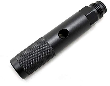 Gurlleu Paintball Quick Change 12 g CO2-Ventilkartuschenadapter (schwarz mit G1/2 Gewinde)