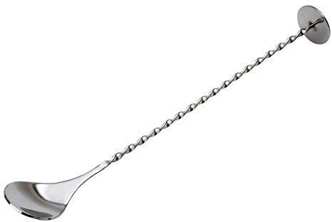 We Can Source It Ltd - Cocktail Twisted Mixing Spoon - 28cm / 11 Long Stainless Steel Bar Stirrer for Professional Bartenders