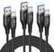 For Samsung Galaxy A50 A51 A20 A20E A71 A81 A91 A70 A80 Charger Charging Cable,USB Type C Charging Lead For Motorola Moto G7 G8 Play Power,Google Pixel,Nintendo Switch[3Pack,1M+2M+2M]