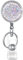 Porte-badge rétractable en plastique léger - Porte-badge rétractable avec anneau de porte-clés - Clip de ceinture - Pour infirmière, volontaire, enseignant, étudiant, employé de bureau (1 lot argenté)