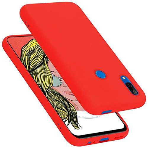Cadorabo cover compatibile con Huawei P SMART Z / Y9 PRIME 2019 / Enjoy 10 PLUS, cover in silicone liquido per P SMART Z / Y9 PRIME 2019, custodia in silicone, resistente ai graffi - LIQUID ROSSO