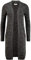 OXMO OXPhiletta Damen Lange Strickjacke Grobstrick Cardigan Longstrickjacke aufgesetzte Taschen 100% Baumwolle Regular fit, Größe:L, Farbe:Black (799000)
