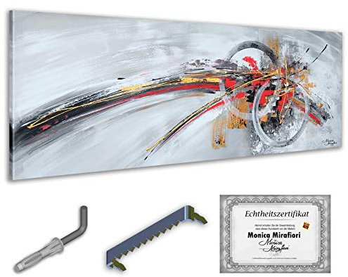 Monica Mirafiori I 100% HANDGEMALT I Gemälde Iner Self I 160x60cm | Gemälde Handgemalt | Acrylgemälde | Sehr Großes Acrylbild I Moderne Kunst I Kunstbilder