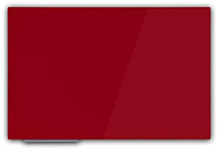 Magnetisches Glas-Whiteboard | Rahmenlos mit Schwebe-Effekt | 3 Größen | 2 Farben (Rot, 120 x 150 cm)
