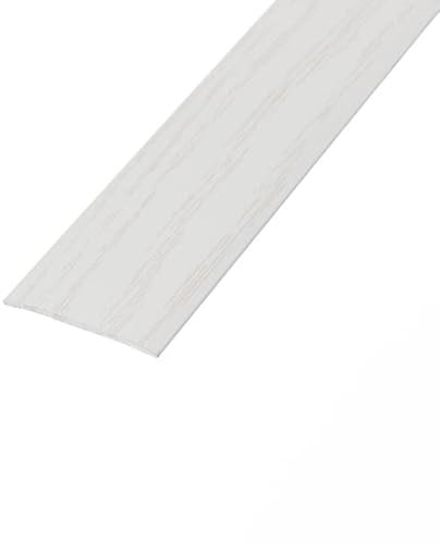 eXtreme Self Adhesive Flat Threshold Strip | 8ft Stick-Down Transition Strip for Laminate, Tile, Wood, and Lino Flooring | Waterproof, Dirt-Resistant, and Sturdy Door Threshold Bar - Arctic White
