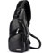 Aucuu Sling Bag PU Leder Brusttasche, Anti-Diebstahl Brusttasche Kleine Schultertasche,Herren Rucksack mit USB Kabel, Vintage Crossbody Umhängetasche für Casual Outdoor Wandern Reisen - Braun