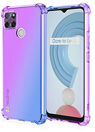GOGME - Carcasa para Realme C21Y (C21-Y) / Realme C25Y, Funda de gradiente de Color TPU Case Cover, Esquinas reforzadas, Funda de Protector Transparente a Prueba de Golpes Suave Silicona Bumper