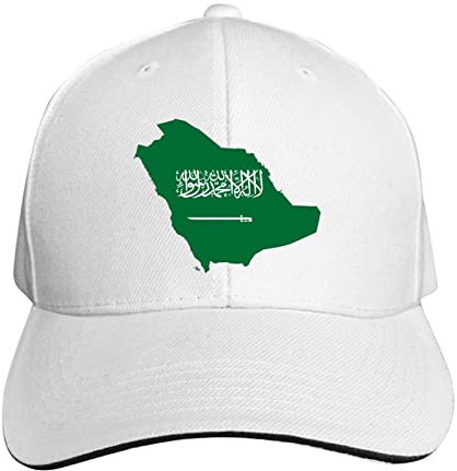 Saudi Arabia Flag Dad Cap Unisex Cool Stylisch Baseball Cap, Weiß, 6 7/8/7 3/8