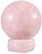 Nupuyai Rose Quartz Crystal Ball Stone with Stand for Reiki Chakra Healing, Carved Polished Sphere Stone Spiritual Ornament Home Office Decor
