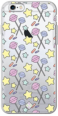 Movilshop Case for [iPhone 6 Plus / 6S Plus ] Genuine Drawing [ Chupachups ] Flexible Silicone Transparent Case Cover Gel for Smartphone.