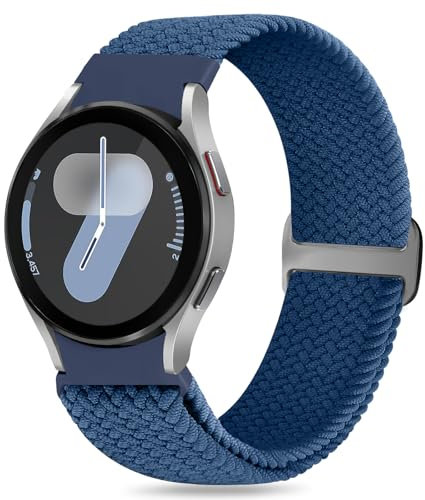 Enkic Geflochtenes Armband Kompatibel Mit Samsung Galaxy Watch 7/6/5/4/FE 40mm 44mm, 5 Pro 45mm, 6 Classic, 4 Classic - Elastisches Uhrenarmband Sport Ersatzarmband für Herren Damen