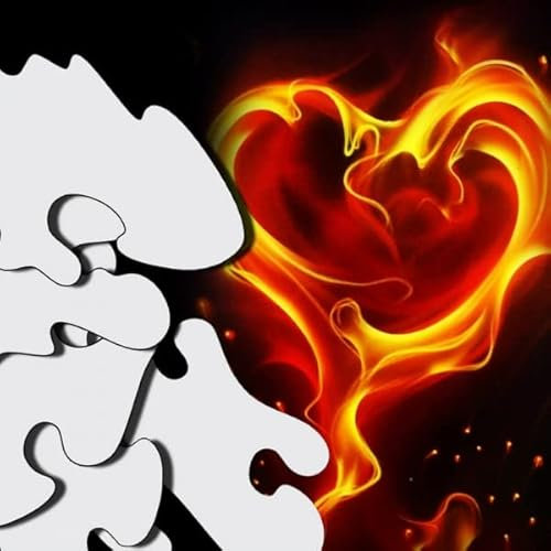 Herterich Products Airbrush Schablonen Set | für Feuer & Flammen | Tattoo und Graffiti Stencil Vorlage | Lasergeschnittene Präzision | Wiederverwendbar und Lösemittelresistent