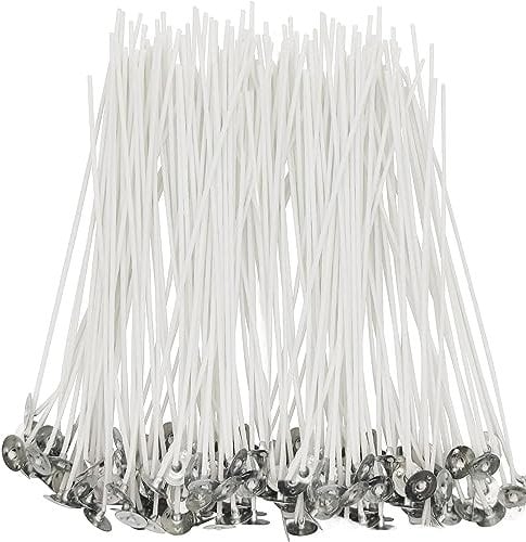 Stoppini per candele,100 pezzi 15cm, stoppini per candele fai da te, inodore e pulito per la produzione di candele profumate fai da te