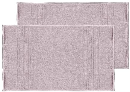 Mosobam Luxuriöse türkische Badematte, 50,8 x 86,4 cm, Lavendel, Aura, 1000 g/m², Bambusviskose und ägäische türkische gekämmte Baumwolle, 2 Stück