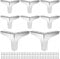 SEUNMUK Set of 8 Metal Furniture Legs, 4 Inch / 10 cm Height Modern Silver Furniture Sofa Legs with Chrome Polished Finish, Cabinet Feet Sofa Replacement Parts for Furniture