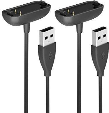 Sinoacc Charger for Fitbit Inspire 3 Health & Fitness Tracker 3.3Ft Fast Charging Replacement Fitbit Inspire 3 USB Charging Cable Dock - 2Pack