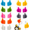 WOOXDYUK Packung mit 16 selbstklebenden Daumenhaken, multifunktionale Wandhaken, Kabelclips, Kabelhalter, kreative handgeformte Schlüsselhaken, für Zuhause, Küche, Datenkabel (16 Stück)