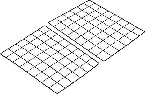 PATIKIL 16x12 Alambre Rejilla Panel, 2 Paquete Pared Rejilla Decorativos Paneles Tablero Foto Cuadros Expositor Decoración Colgante Organizador para Hogar Oficina, Negro