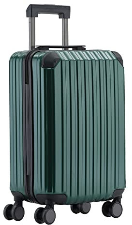 Münicase M816 TSA-Schloss Koffer Reisekoffer Trolley Hardschale Boardcase (Dunkelgreen, Kleiner Koffer)