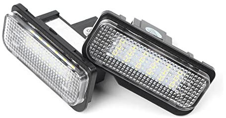 DENJAY Kennzeichenleuchte 2Pcs Auto Kennzeichenbeleuchtung Licht Für CE CLS SLK Klasse W203 W211 S211 W219 R217 E55 E63AMG Nummernschildleuchte