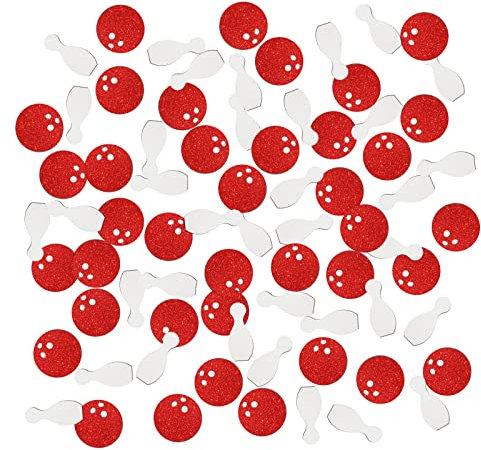 INNORU Bowling Geburtstag Konfetti Glitzer, Baby Shower Tisch Konfetti, Geburtstag, Geschlecht Reveal Scatter Konfetti, Sport Thema Geburtstag Ruhestand Tischdekorationen Konfetti, 120pcs