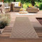 CARPETIA robuster Outdoorteppich Läufer lang Rautenmuster beige/schwarz robust Innen- und Außenbereich wetterfest Jute-Look 80 x 250 cm