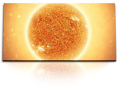 Paul Sinus Kunstdruck Bilder 120x60cm Sonne Nahaufnahme Weltall Stern Stern Rot Orange