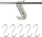 ZKSXOA 10 Pack S Shaped Heavy Duty Hanging Sturdy Metal Hooks, Stainless Steel S-Shaped Hooks, for Hanging at Kitchen, Bathroom, Bedroom, Living Room and Office (5cm)