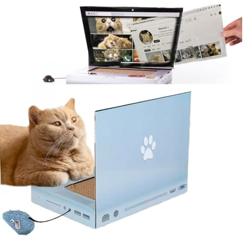 Laptop Scratcher Cat Toy - Unique Cat Toy 3-in-1 with Two Wallpapers