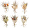 Vyuwast 6 Bündel Mini Boho Trockenblumenstrauß Klein Trockenblumen zum Basteln Getrocknete Blumen Natürliche Getrocknete Blumenstrauss für Boho Deko Bilderrahmen DIY Handwerk(Beige)