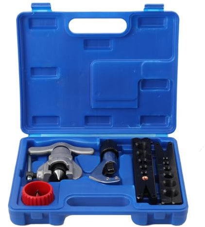 SUDEG Bördelgerät Winkelbieger,Bördelwerkzeug, 45 Grad Bördelgerät Bremsleitung Rohrschneider Set 6-19mm für metrische & zöllige Rohre