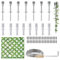 Krovtoy Support pour Plantes grimpantes, kit Complet en Acier Inoxydable avec Supports muraux et Corde de 3 mm, 12 Supports, Corde de 16 m
