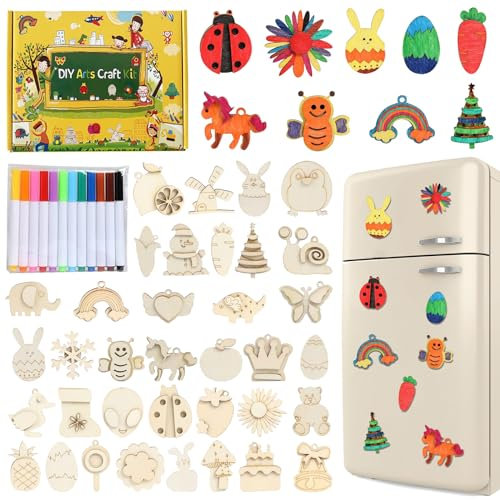 DAZZTIME Aimants de Réfrigérateur Enfant,36Pcs Animaux magnetique,Kit Activité Manuelle Enfant,Aimants de Réfrigérateur,Jouet Idéal et Petits Cadeaux pour les Enfants de 3 4 5 6 7 8 9 10 11 12 Ans
