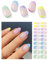 AutyaMee Semi Cured Gel Nail Strips (Macaron French), 20 Pcs Gel Nail Wraps, Stickers, UV Light Required, Salon Quality, Long Lasting