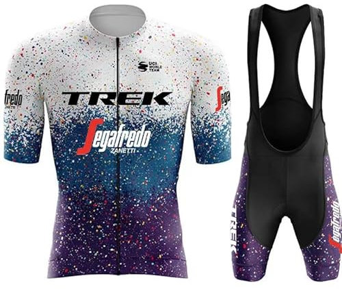 Fenovel Fahrradbekleidung Herren Set Rennrad Anzug Kurzarm Radsport-bekleidung + Profi-radhose 19D Gepolstert mit Träger