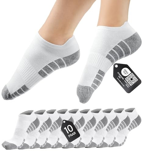 HELDENWERK Sneaker-Socken für Damen & Herren 10 Paar - Kurze Sport-Socken mit atmungsaktiver Baumwolle - Unisex Laufsocken Set