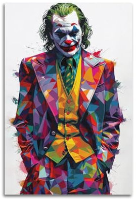 YRNQ Vintage-Filmposter Joker, buntes Kunstwerk, dekoratives Gemälde, Leinwand, Wandkunstwerk, Bild, 60 x 90 cm