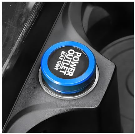 JNNJ Auto Zigarettenanzünder Abdeckkappe, Universal Auto Zigarettenanzünder Kappe Wasserdichte Abdeckung, Metall Staubschutzkappe Für Zigarettenanzünder Stecker Kappe, Für Auto Boot(Blau)