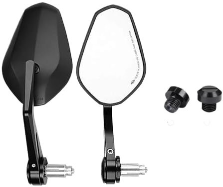 XKCMGSI Motorrad Rückspiegel 7/8'' 22mm Motorrad Lenker Spiegel Bar End Spiegel Rückspiegel Für CB1000R CB650 CB500F Moto Zubehör Lenkerspiegel(Bundle1)