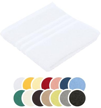 liebling Handtuch, 100% Baumwolle, Serie Borkum, 50 x 100 cm, 60 Grad waschbar, trocknergeeignet, Farbe: weiß