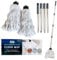EDS Cotton Mop for Floor Cleaning with 2 Reusable Mop Heads & 120cm Long Stainless Steel Handle Looped String for Cleaning Hardwood Tile Marble Vinyl Laminate Home Lobby Kitchen Office (PACK OF 1)